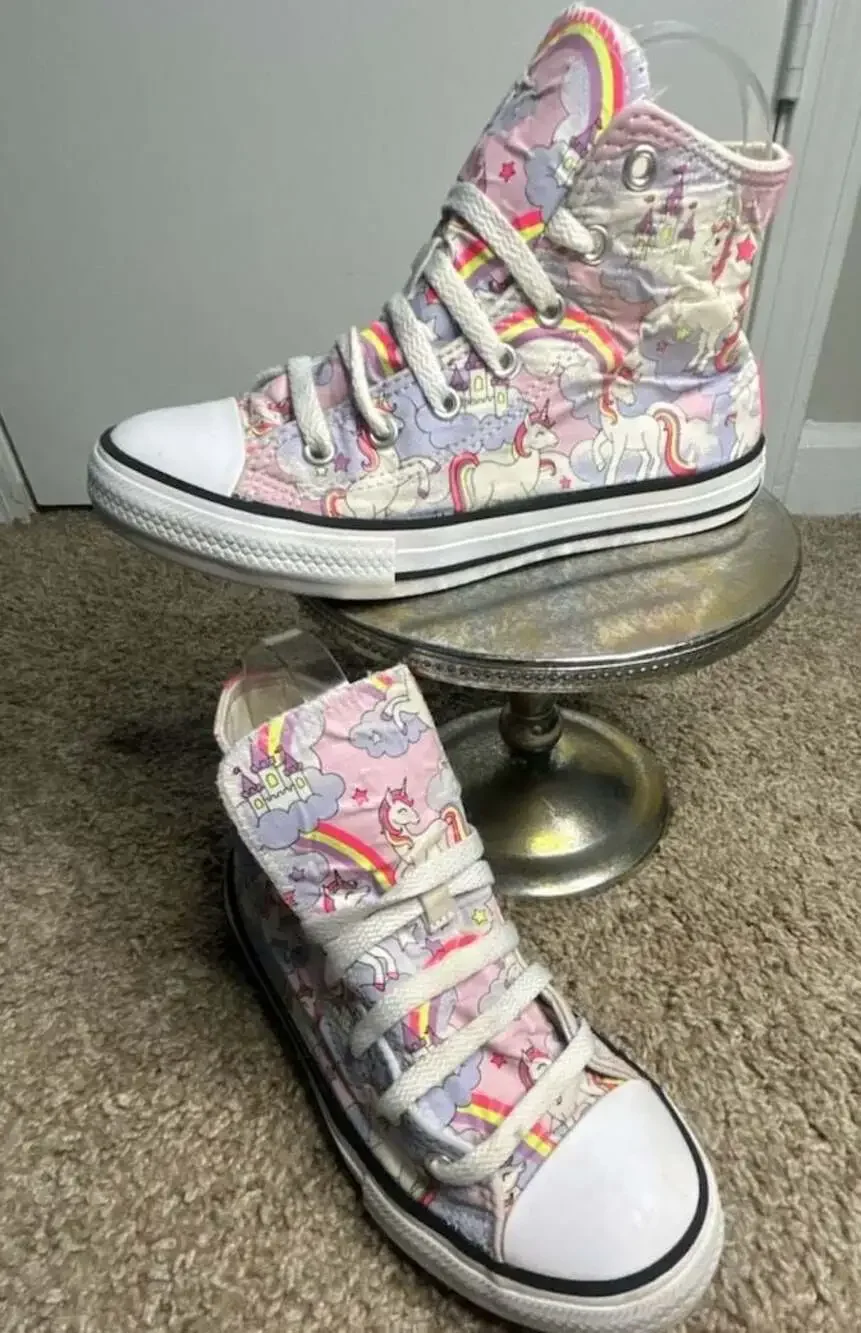 Converse Chuck Taylor All Star neon Unicorn High Top Sneakers Size 3